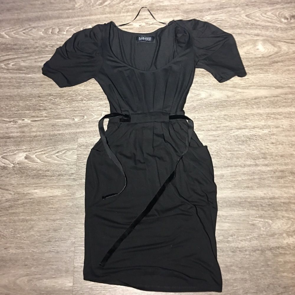 ZARA BASICS BLACK DRESS‎ SIZE SMALL/26